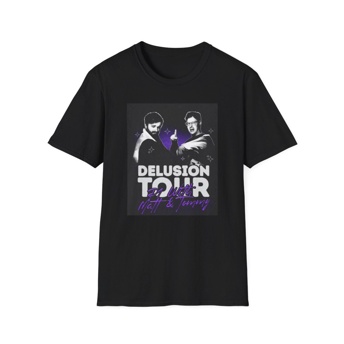 Delusion Tour T-Shirt | Comedy Duo Graphic Tee | Matt & Tommy P1
