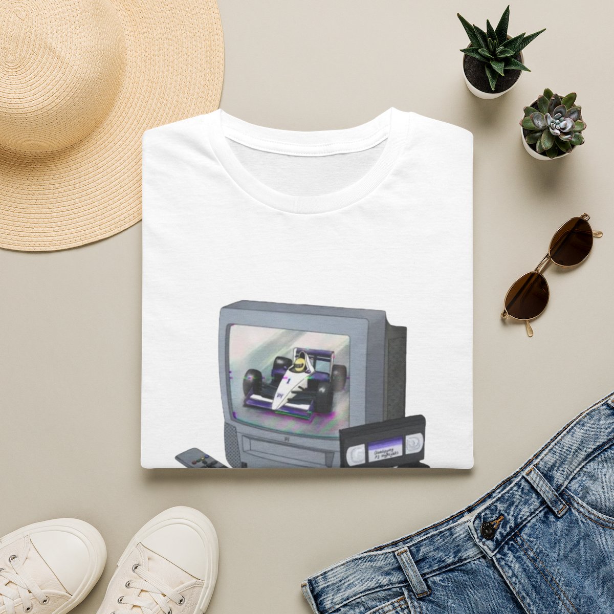 Retro TV with Vintage Camcorder T-Shirt | 'SUNDAYS' Graphic | Matt & Tommy P1
