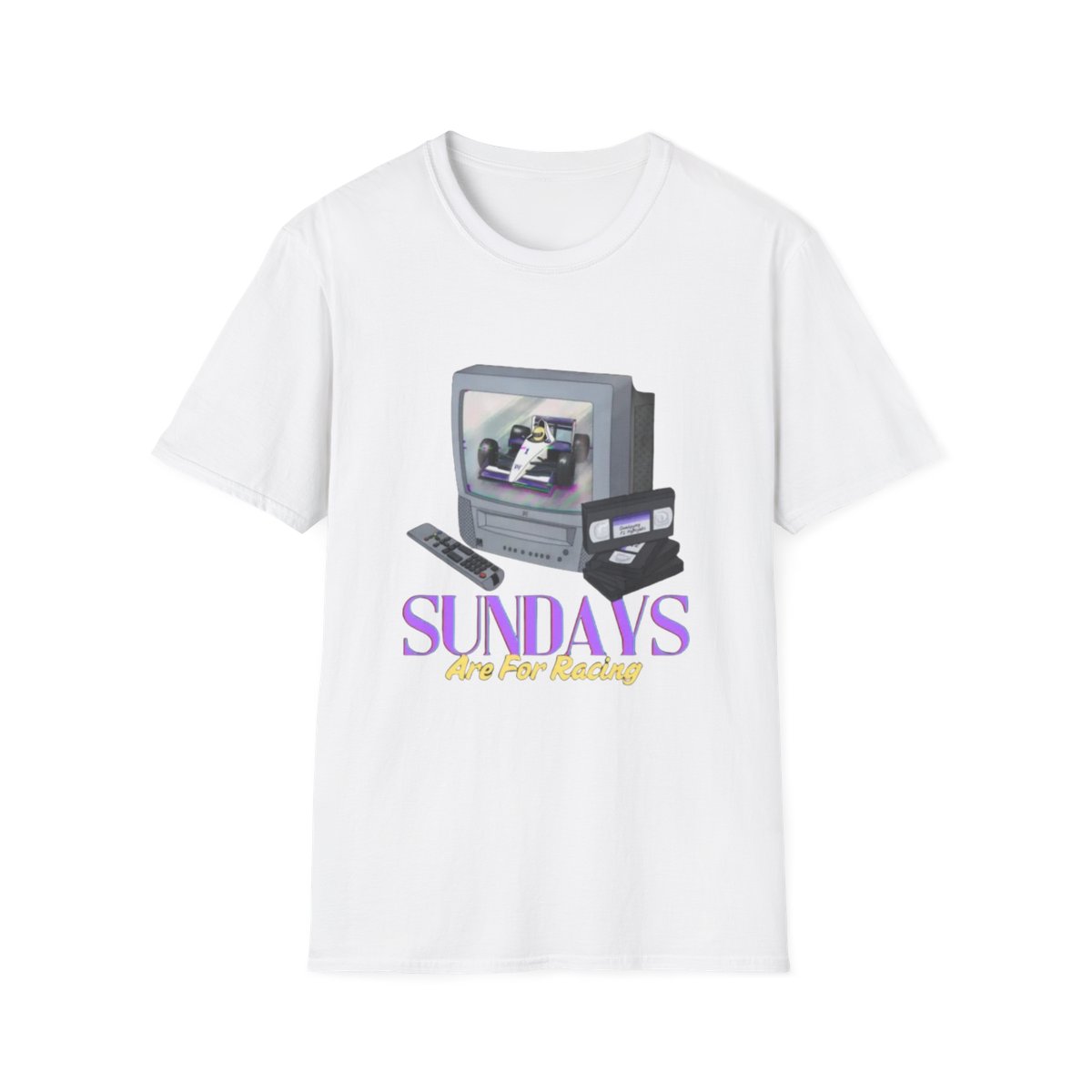 Retro TV with Vintage Camcorder T-Shirt | 'SUNDAYS' Graphic | Matt & Tommy P1