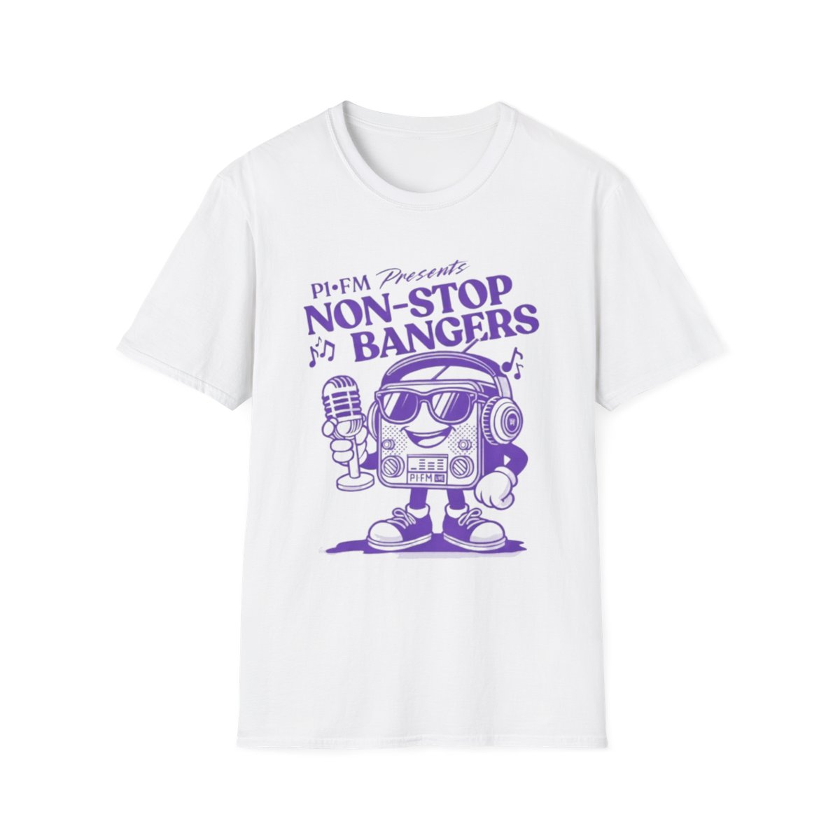 Non-Stop Bangers T-Shirt | Retro Boombox Cartoon Radio Music Tee | Matt & Tommy P1