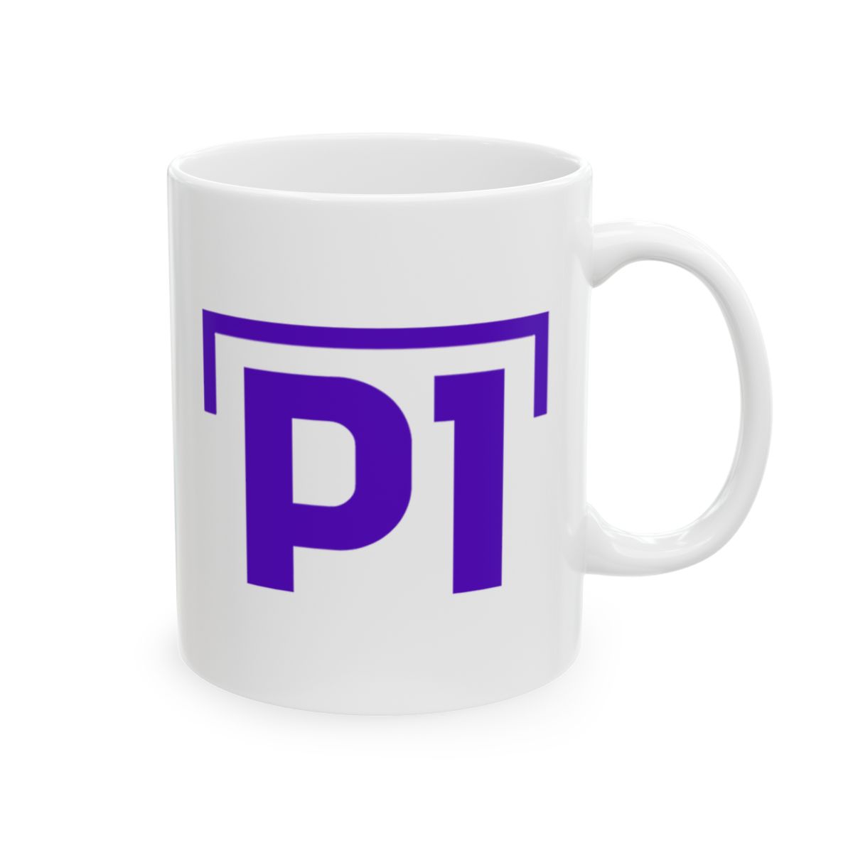 Purple Geometric Letter P Mug | Ceramic Coffee Tea Cup | Matt & Tommy P1