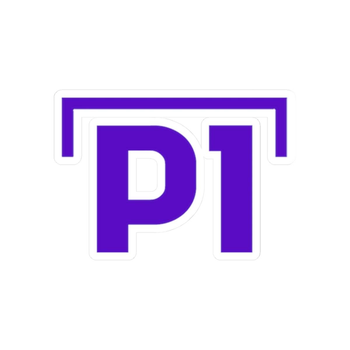 P1 Logo Sticker kiss-cut | Purple P1 Laptop Decal | Matt & Tommy P1